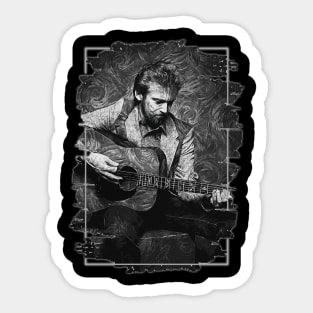 keith whitley \\ Brush Art Sticker